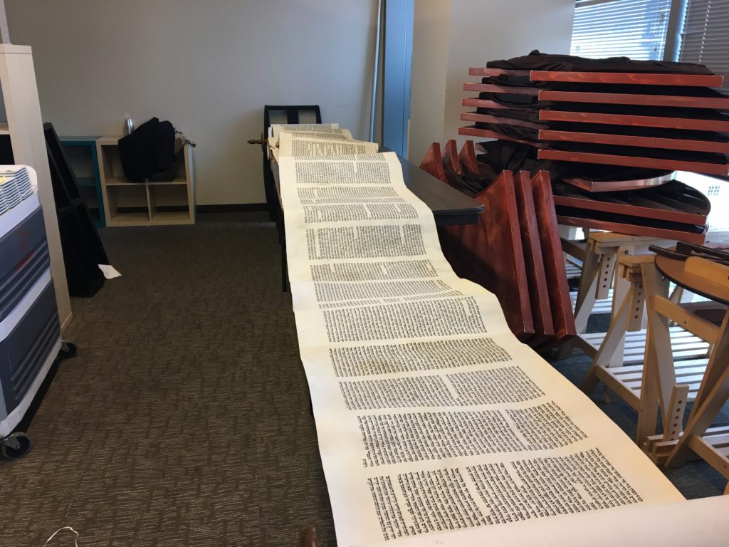 photo: Torah displayed along tables