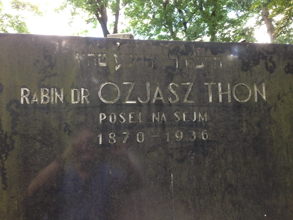 photo Rabbi Yehoshua -Ozjasz Thon grave