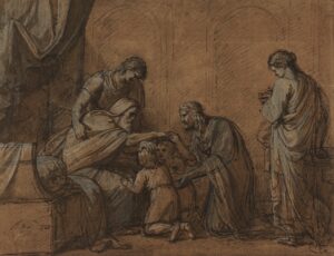 Jacob blessing Joseph’s two sons, Ephraim and Manasseh by Benjamin West