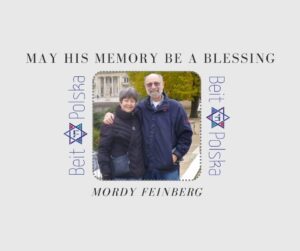 MAY His memory BE a blessing -Mordy Feinberg