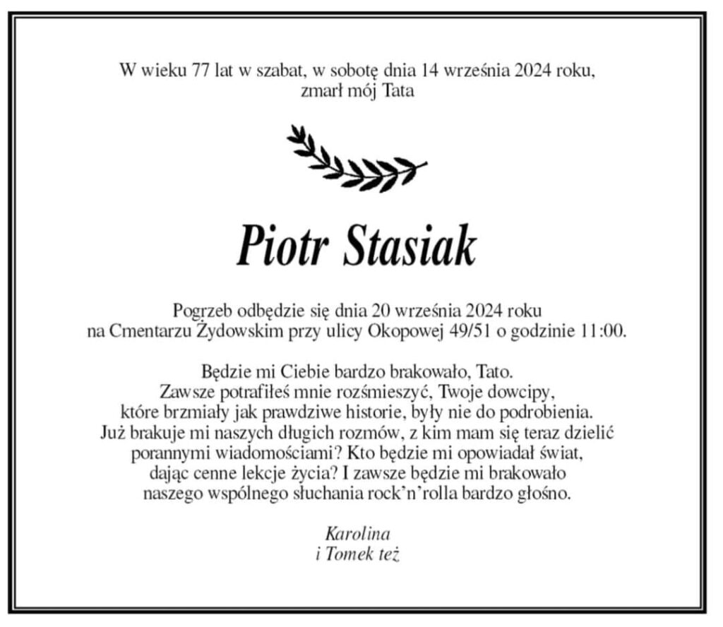 Piotr Stasiak_funeral graphic